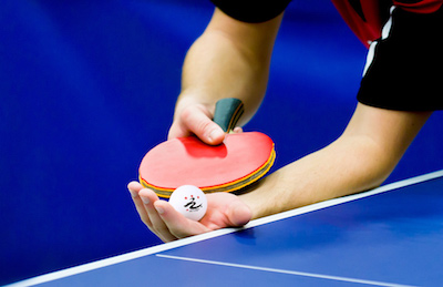 service on table tennis